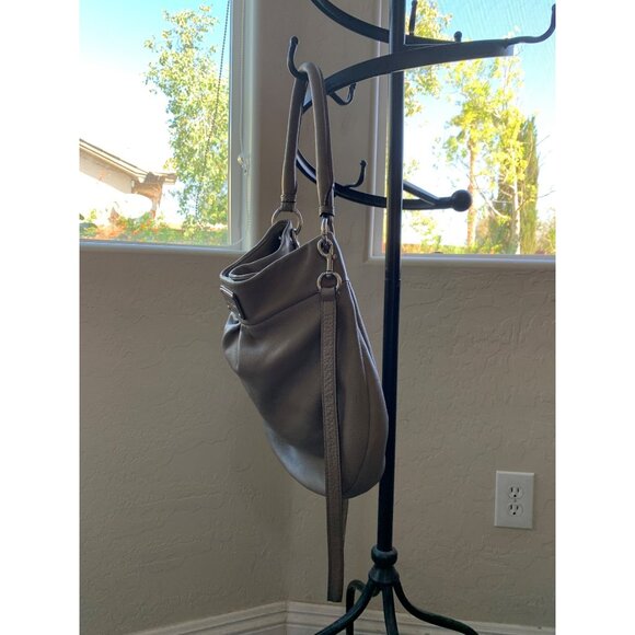 Marc Jacobs NY 14" x 13" Gray Leather Hobo Bag With Dual Strap 10002 GUC - Picture 13 of 16
